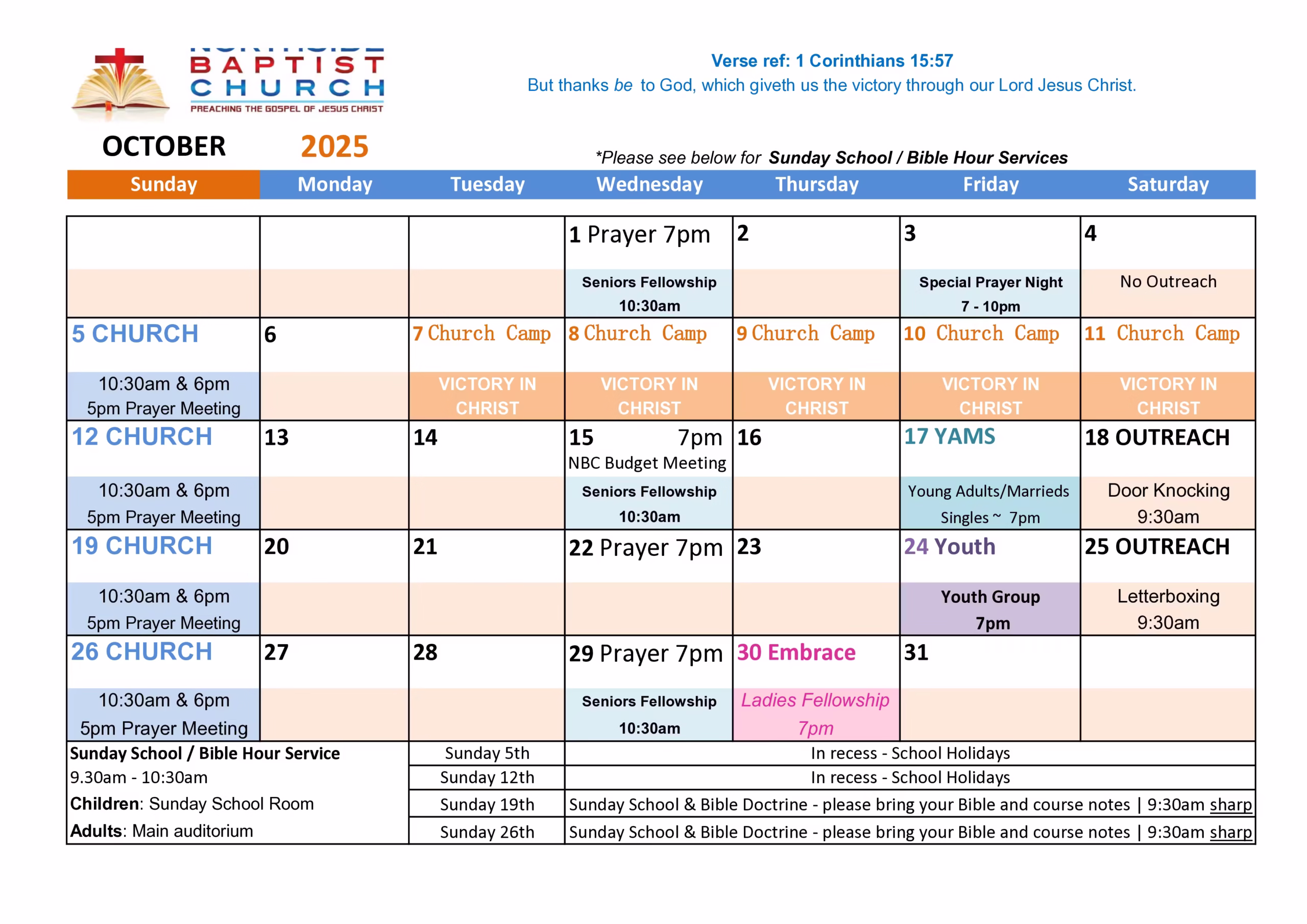 What's on in October '25 @ NBC