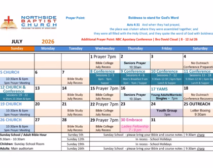 What's on in July '26 @ NBC