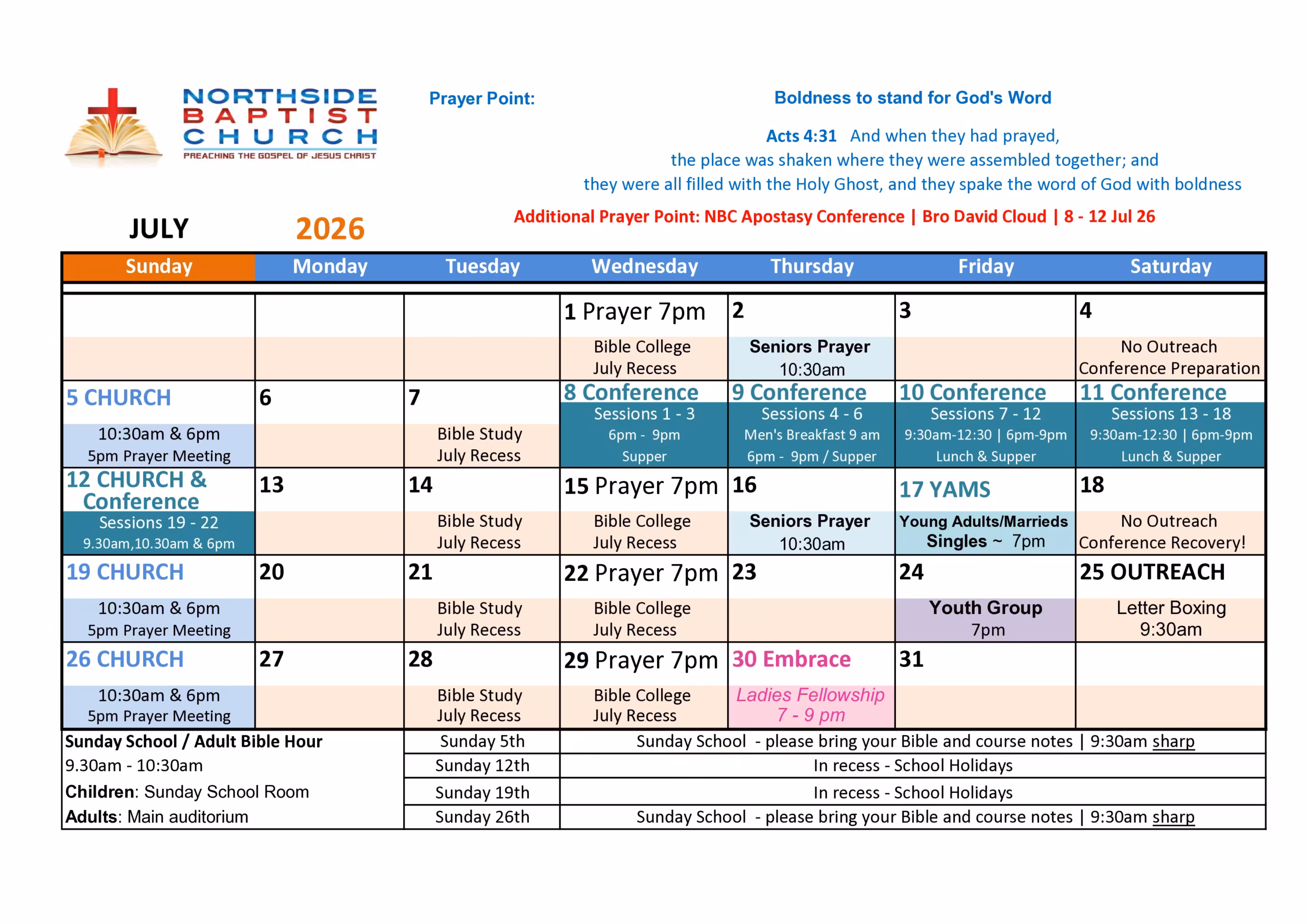 What's on in July '26 @ NBC